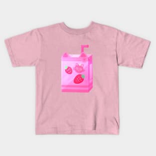 Strawberry Catto Milk Kids T-Shirt